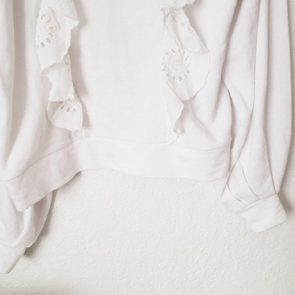 Melrose & Market 451 Lace Ruffle Oversized Sweater - Picture 7 of 8